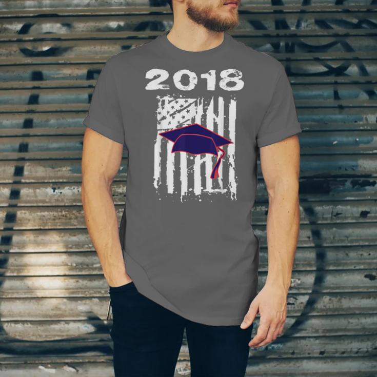 High School GraduationShirt Flag College Graduation Unisex Jersey T-Shirt