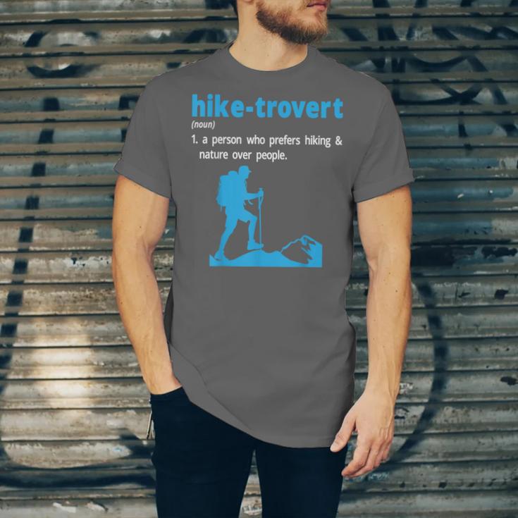 Hike-Trovert Hiking Humor Definition Introvert Unisex Jersey T-Shirt Hike-Trovert Hiking Humor Definition Introvert Unisex Jersey T-Shirt