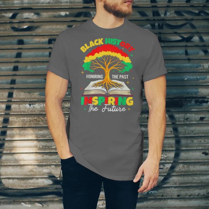 Honoring Past Inspiring Future History Month Book Tree Unisex Jersey T-Shirt