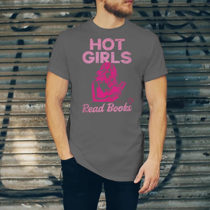 Hot Girls Read Books Cute Book Reader Women Unisex Jersey T-Shirt