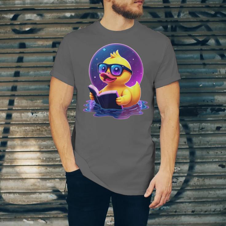 Humor Rubber Duck Reading Book Unisex Jersey T-Shirt