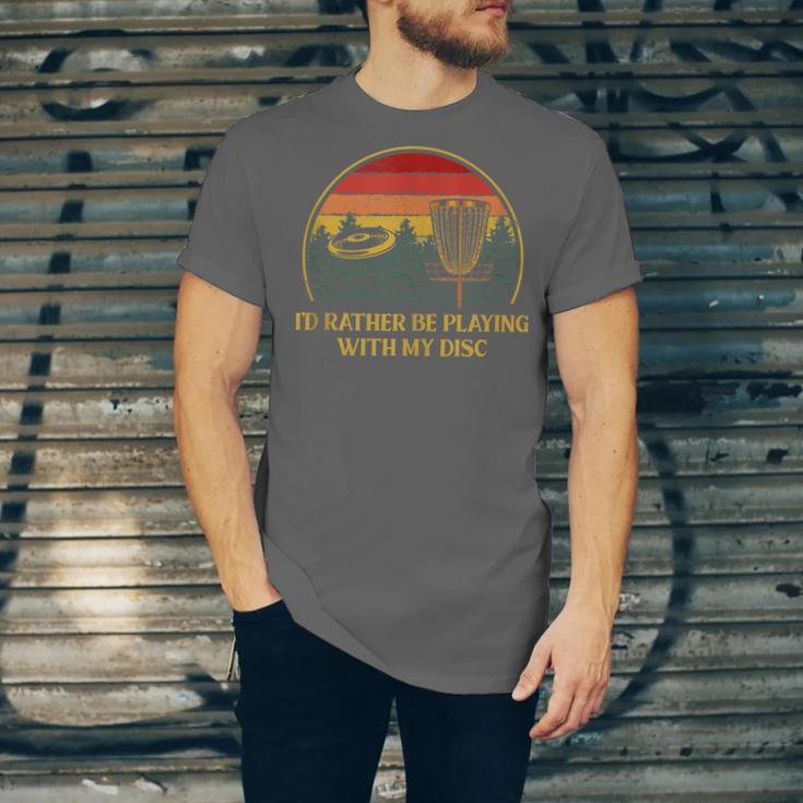 Id Rather Be Playing With My Disc Introvert Disc Golf Unisex Jersey T-Shirt Id Rather Be Playing With My Disc Introvert Disc Golf Unisex Jersey T-Shirt