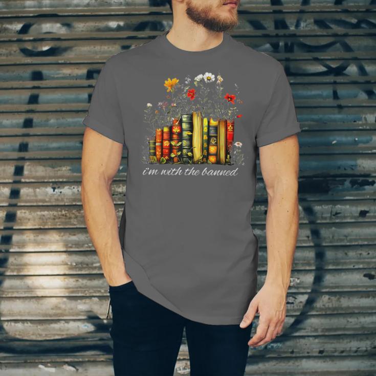 I'm With The Banned Banned Books Colorful Literary Fr Unisex Jersey T-Shirt