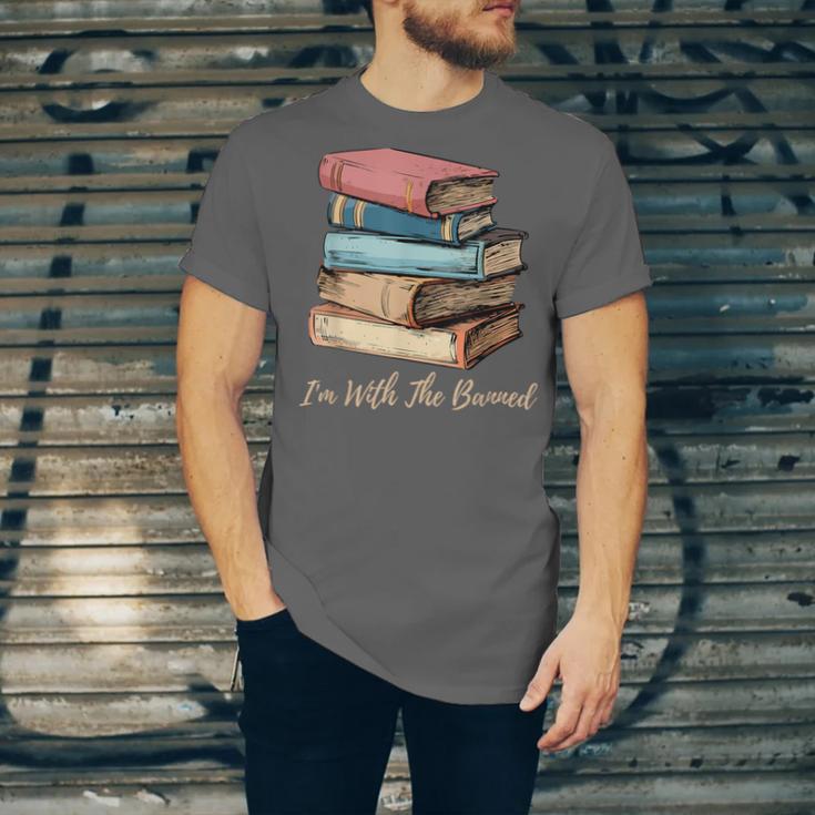 I'm With The Banned Read Banned Books Bookworm Men Women Unisex Jersey T-Shirt