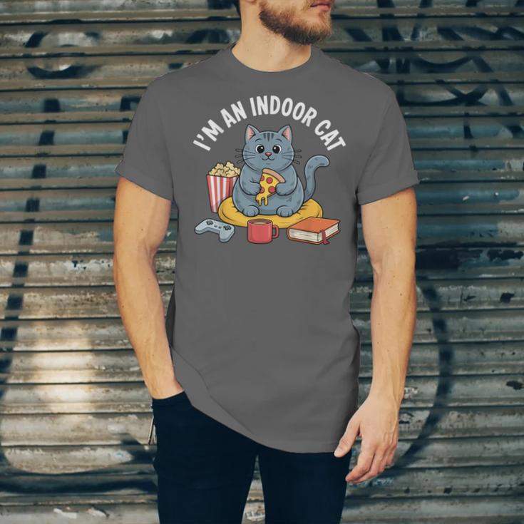 I'm An Indoor Cat Introvert Pizza Popcorn Book Gamer Cat Unisex Jersey T-Shirt I'm An Indoor Cat Introvert Pizza Popcorn Book Gamer Cat Unisex Jersey T-Shirt