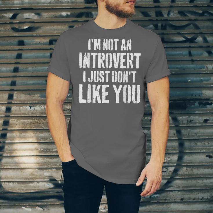 I'm Not Introvert I Just Don't Like You Sarcastic Quote Unisex Jersey T-Shirt I'm Not Introvert I Just Don't Like You Sarcastic Quote Unisex Jersey T-Shirt