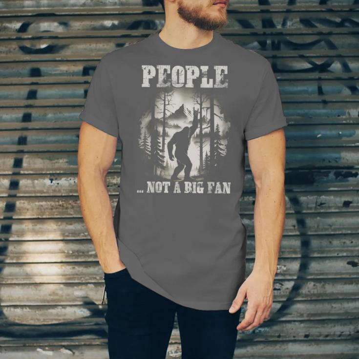 Introvert Bigfoot People Not A Big Fan Dad Joke Unisex Jersey T-Shirt