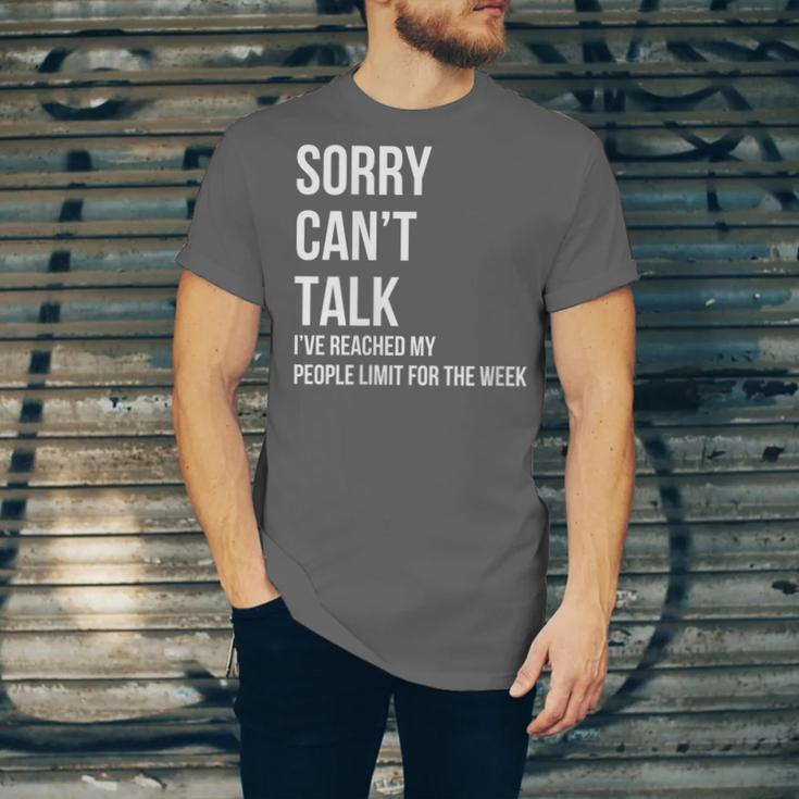Introvert Can't Talk Reached People Limit For The Week Unisex Jersey T-Shirt Introvert Can't Talk Reached People Limit For The Week Unisex Jersey T-Shirt