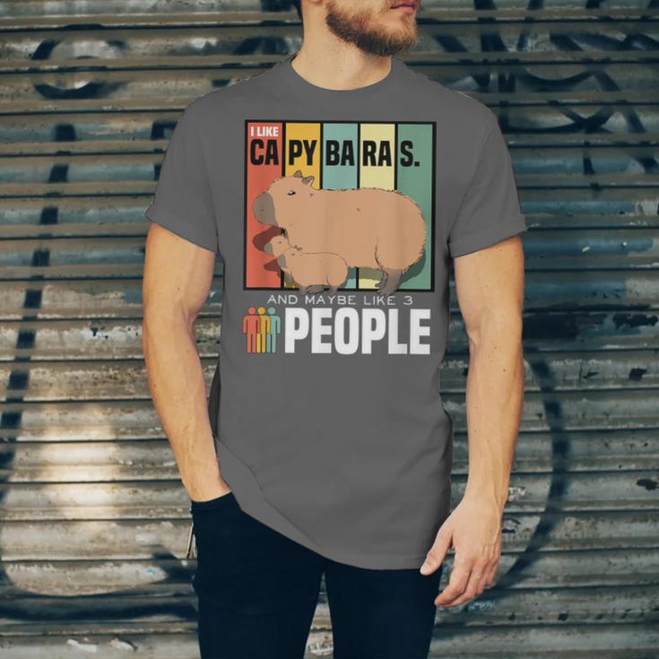 Introvert Capybara Rodent Animal Lover Antisocial Retro Unisex Jersey T-Shirt Introvert Capybara Rodent Animal Lover Antisocial Retro Unisex Jersey T-Shirt