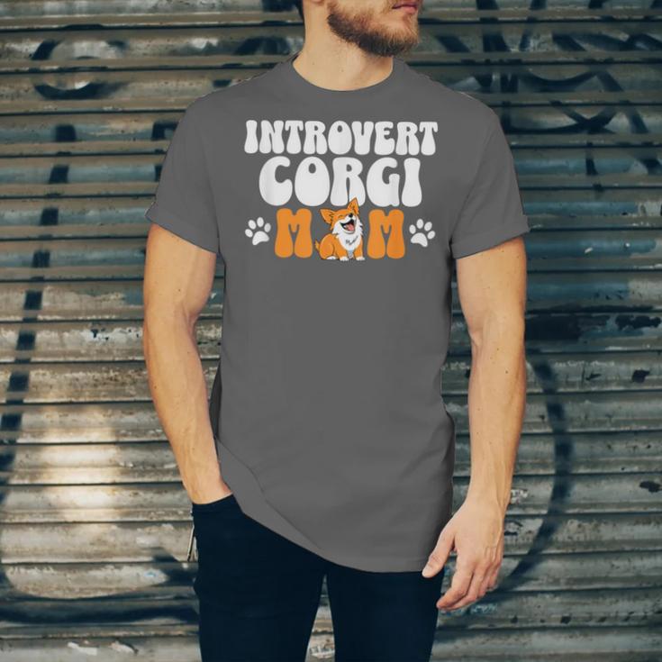 Introvert Corgi Mom Dog Pet Morca Works Dog For Men Women Unisex Jersey T-Shirt