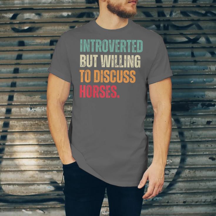 Introvert Cute Horse Lover Horse Riding Equestrian Unisex Jersey T-Shirt