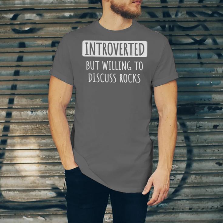 Introvert Introverted But Willing To Discuss Rocks Unisex Jersey T-Shirt