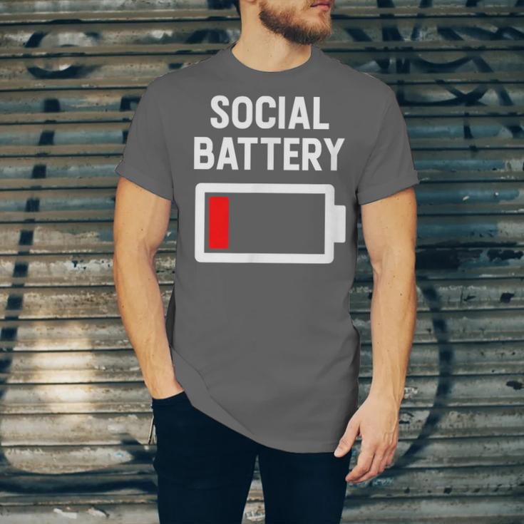 Introvert Low Social Battery Level Anti Social People Unisex Jersey T-Shirt