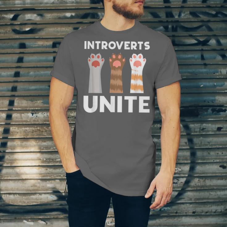 Introvert Unite Kitty Paws Raise Introverted Gathering Unisex Jersey T-Shirt Introvert Unite Kitty Paws Raise Introverted Gathering Unisex Jersey T-Shirt