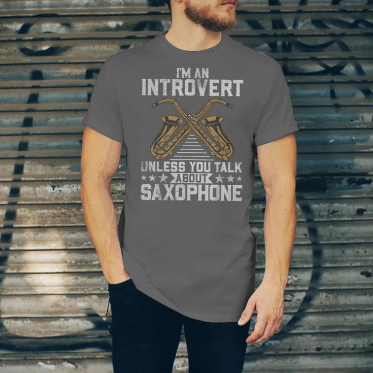 Im An Introvert Unless You Talk About Saxophone Unisex Jersey T-Shirt Im An Introvert Unless You Talk About Saxophone Unisex Jersey T-Shirt