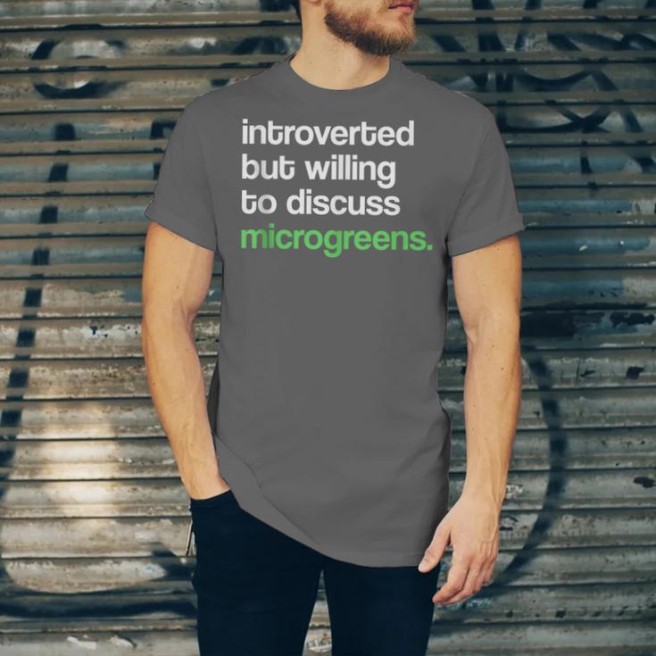 Introvert But Willing To Discuss Microgreens Urban Farming Unisex Jersey T-Shirt