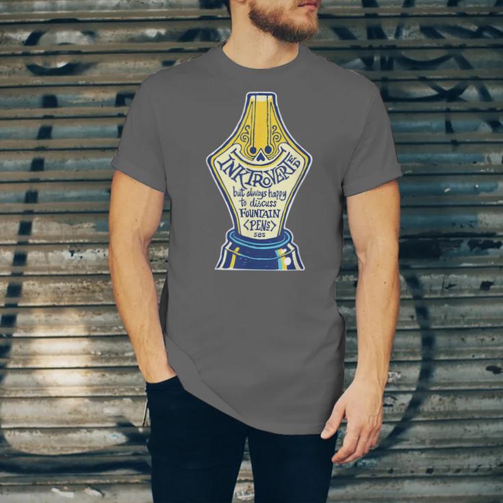 Introverted Fountain Pen Enthusiast Smiling Face Unisex Jersey T-Shirt Introverted Fountain Pen Enthusiast Smiling Face Unisex Jersey T-Shirt