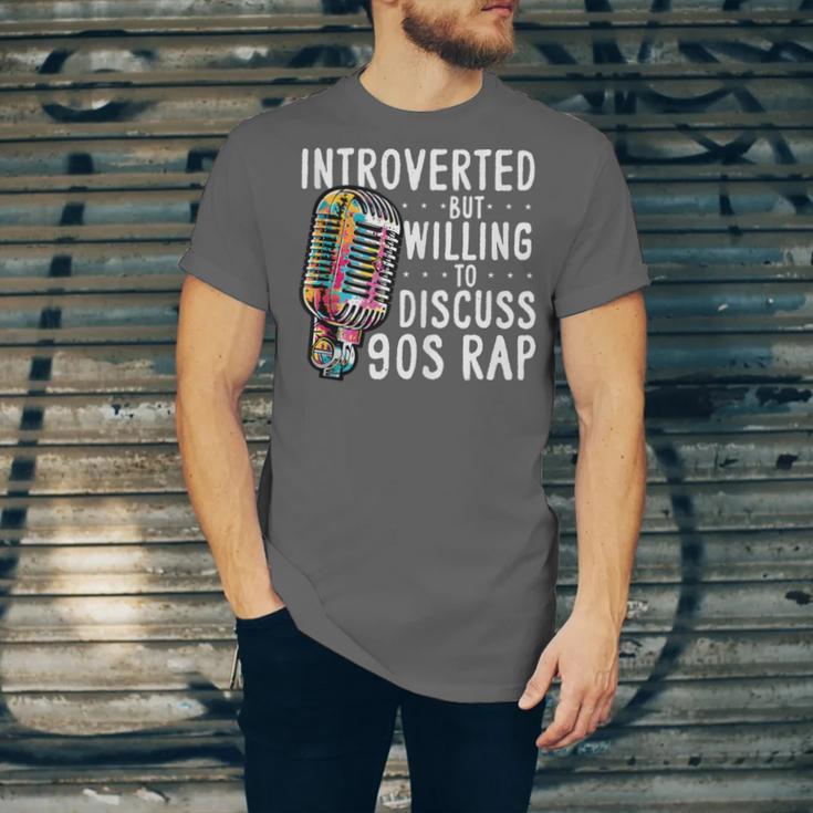 Introverted But Willing To Discuss 90s Rap Socially Awkward Unisex Jersey T-Shirt