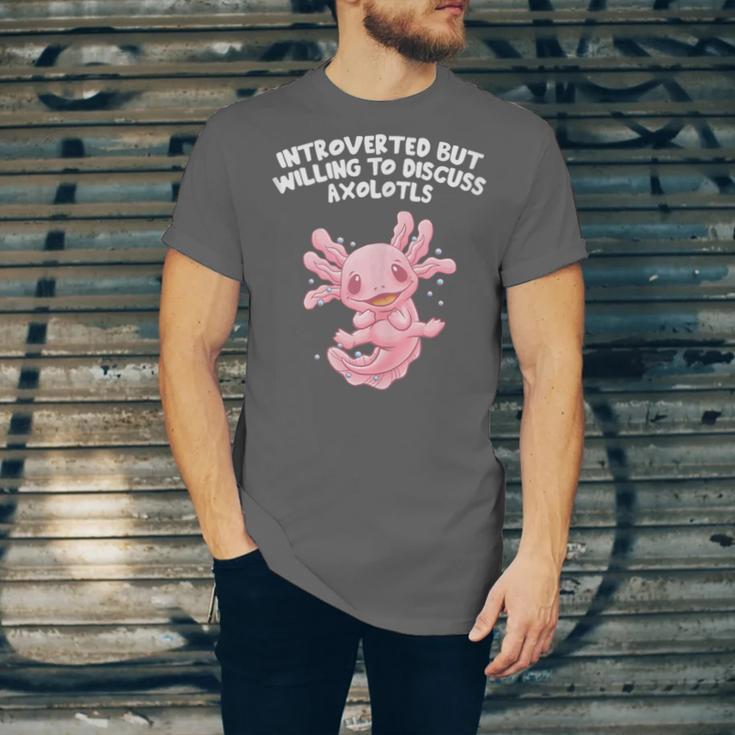 Introverted But Willing To Discuss Axolotl Salamander Unisex Jersey T-Shirt