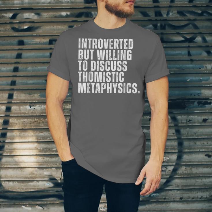 Introverted But Willing To Discuss Thomistic Metaphysics Unisex Jersey T-Shirt Introverted But Willing To Discuss Thomistic Metaphysics Unisex Jersey T-Shirt