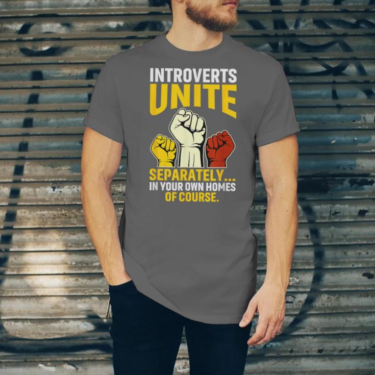 Introverts Unite Introvert Antisocial Anti Social Unisex Jersey T-Shirt Introverts Unite Introvert Antisocial Anti Social Unisex Jersey T-Shirt