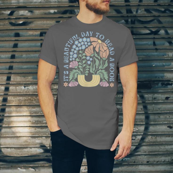 It's A Beautiful Day To Read A Book Librarian Book Lover Unisex Jersey T-Shirt