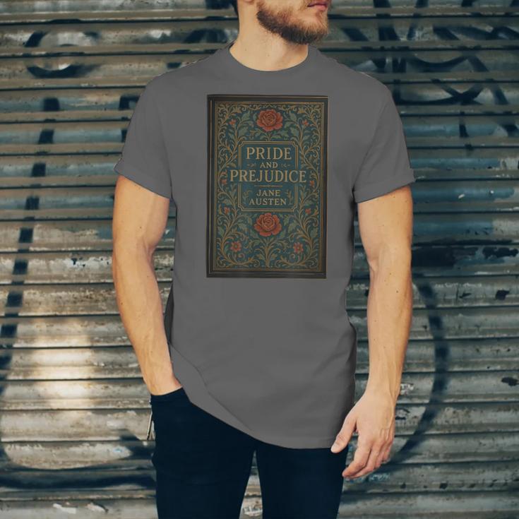 Jane Austen Pride And Prejudice Cover Mr Darcy Book Lovers Unisex Jersey T-Shirt