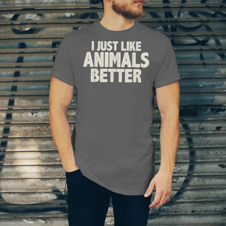 I Just Like Animals Better I Introvert Unisex Jersey T-Shirt I Just Like Animals Better I Introvert Unisex Jersey T-Shirt
