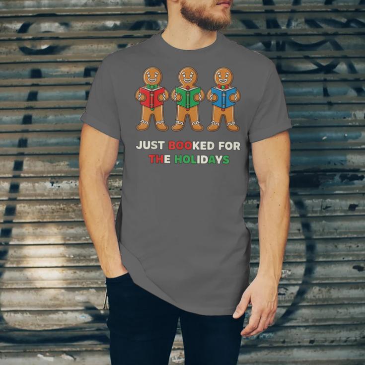 Just Booked For The Holidays Gingerbread Unisex Jersey T-Shirt Just Booked For The Holidays Gingerbread Unisex Jersey T-Shirt