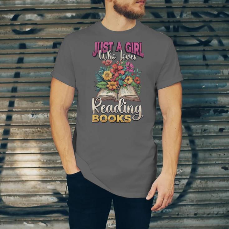 Just A Girl Who Loves Reading Books Unisex Jersey T-Shirt Just A Girl Who Loves Reading Books Unisex Jersey T-Shirt