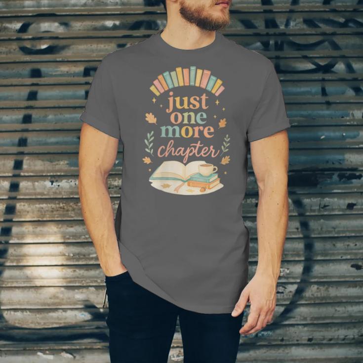 Just One More Chapter Cozy Book Lover Reading & Coffee Unisex Jersey T-Shirt