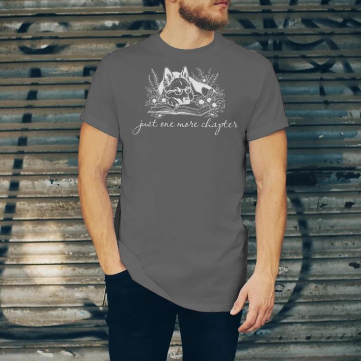 Just One More Chapter Dog German Shepherd Book Lover Unisex Jersey T-Shirt