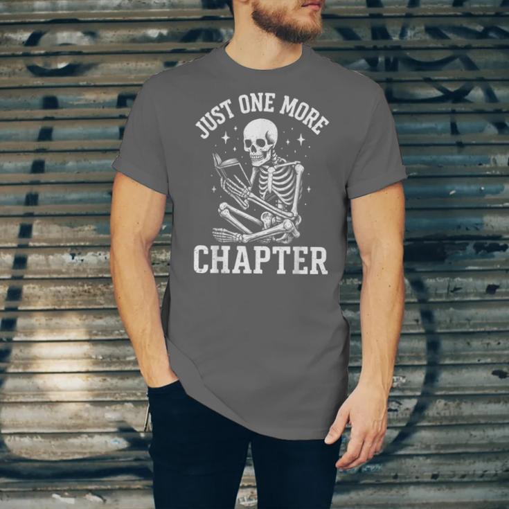 Just One More Chapter Skeleton Reader Reading Book Lover Unisex Jersey T-Shirt Just One More Chapter Skeleton Reader Reading Book Lover Unisex Jersey T-Shirt