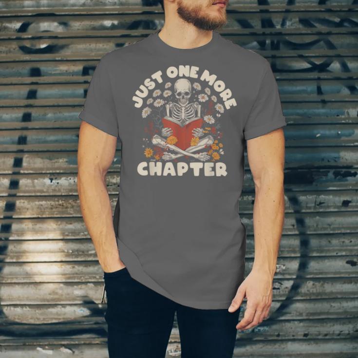 Just One More Chapter Skeleton Reading Book Lover Unisex Jersey T-Shirt Just One More Chapter Skeleton Reading Book Lover Unisex Jersey T-Shirt