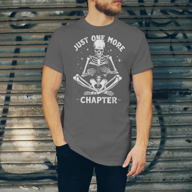 Just One More Chapter Skeleton Reading Bookworm Unisex Jersey T-Shirt Just One More Chapter Skeleton Reading Bookworm Unisex Jersey T-Shirt