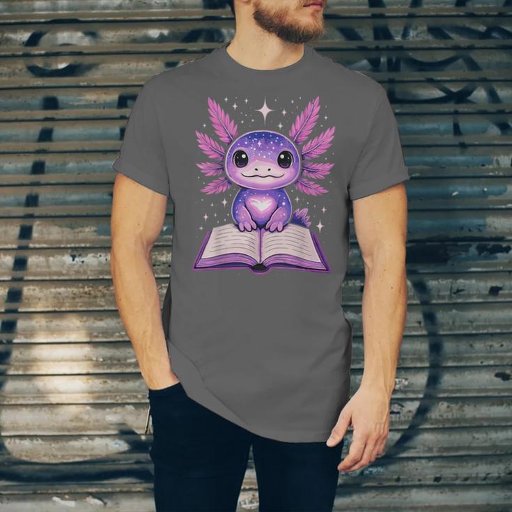 Kawaii Axolotl Cute Axolotls Reading Book Unisex Jersey T-Shirt Kawaii Axolotl Cute Axolotls Reading Book Unisex Jersey T-Shirt