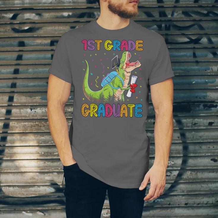Kids 1st Grade Graduate Dinosaur Trex 1st Grade Graduation Unisex Jersey T-Shirt