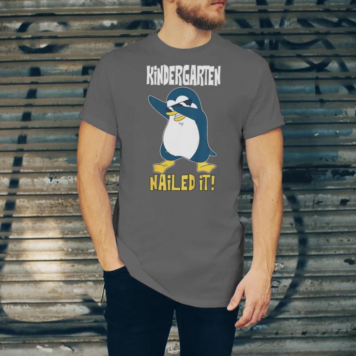 Kids Kindergarten Dabbing Penguin Nailed It Graduation Class 2021 Unisex Jersey T-Shirt