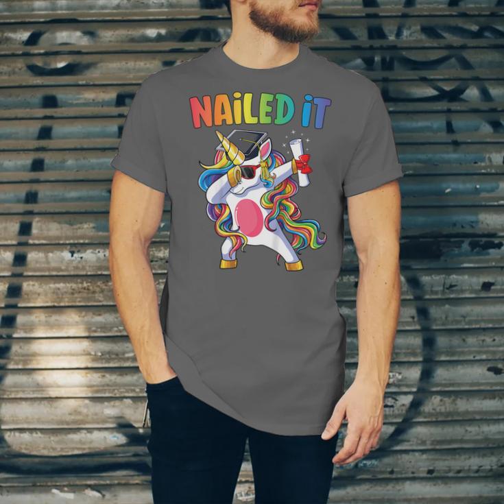 Kids Kindergarten Graduation Shirt Unicorn Graduate Nailed It Unisex Jersey T-Shirt