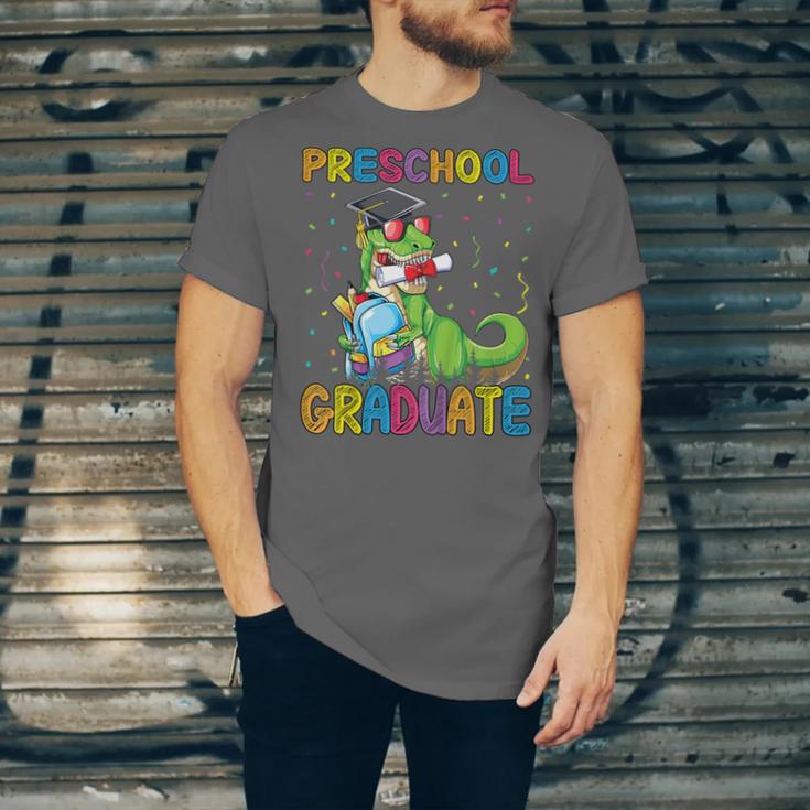 Kids Preschool Graduate T-Rex Dinosaur Preschool Graduation Unisex Jersey T-Shirt