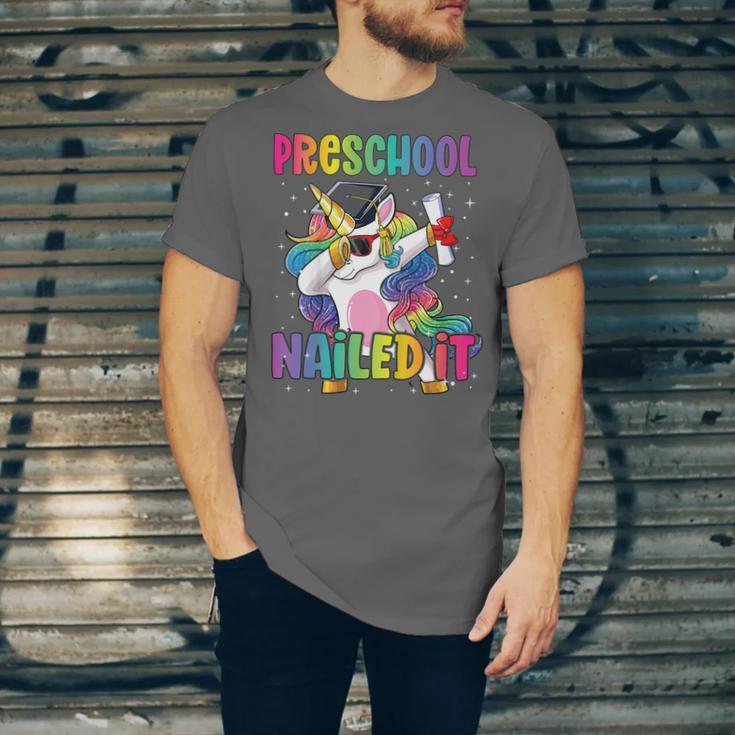 Kids Preschool Graduate Unicorn Nailed It Preschool Graduation Unisex Jersey T-Shirt