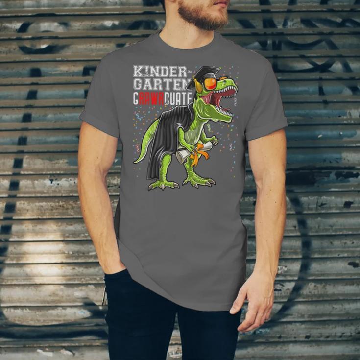 Kindergarten Grawrduate Dinosaur Graduation Cap Shirt Unisex Jersey T-Shirt