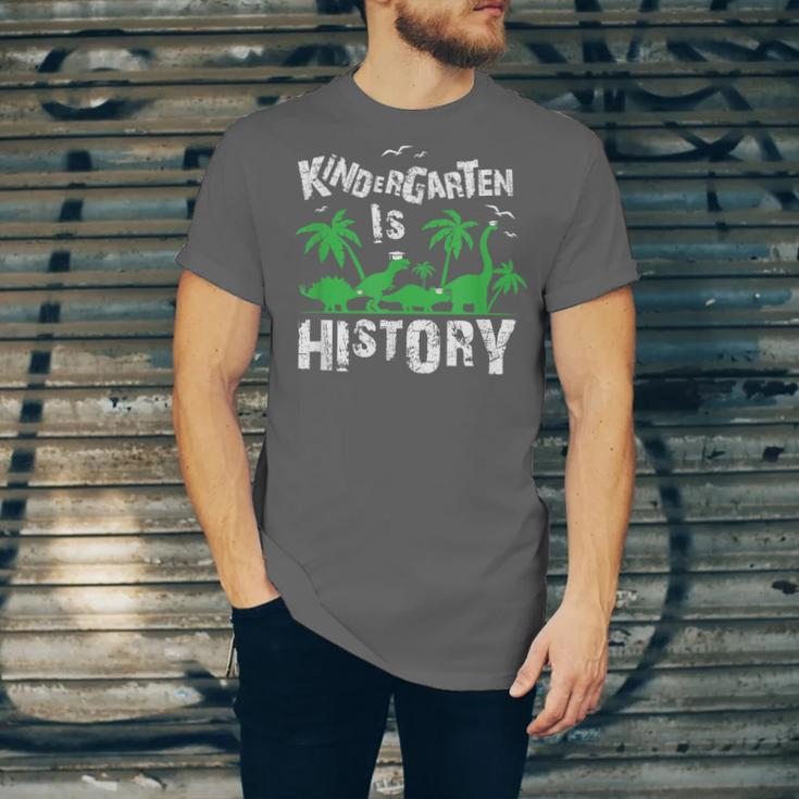 Kindergarten Is History Dinosaur Graduation Unisex Jersey T-Shirt