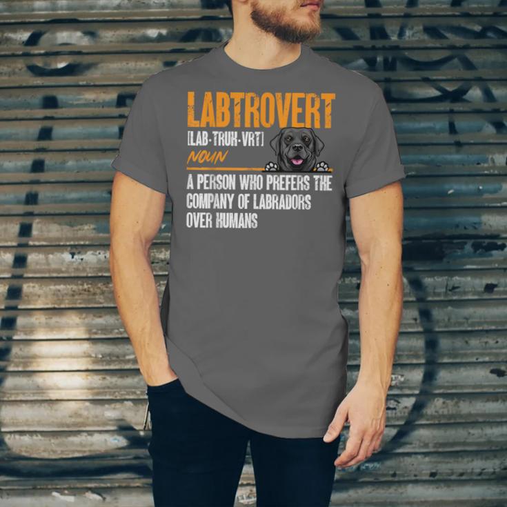 Labrador Retriever Labtrovert Definition Introvert Labrador Unisex Jersey T-Shirt