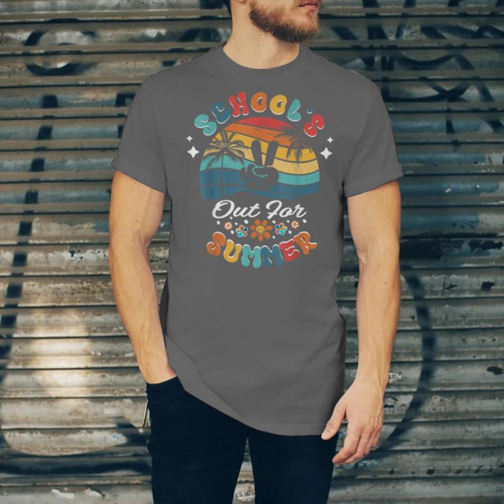 Last Day Of School Groovy Graduation School's Out For Summer Unisex Jersey T-Shirt