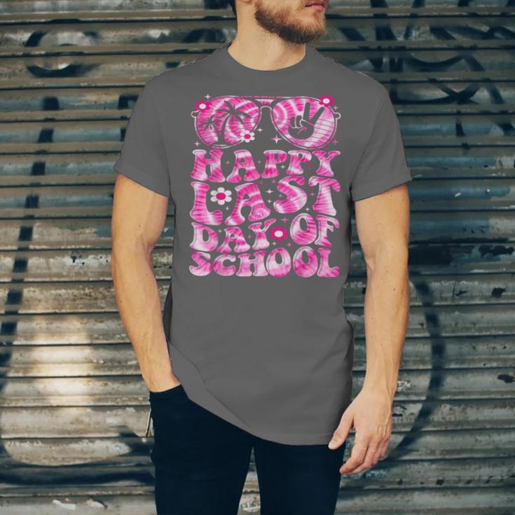 Last Day Of School Teacher Students School Graduation Groovy Unisex Jersey T-Shirt