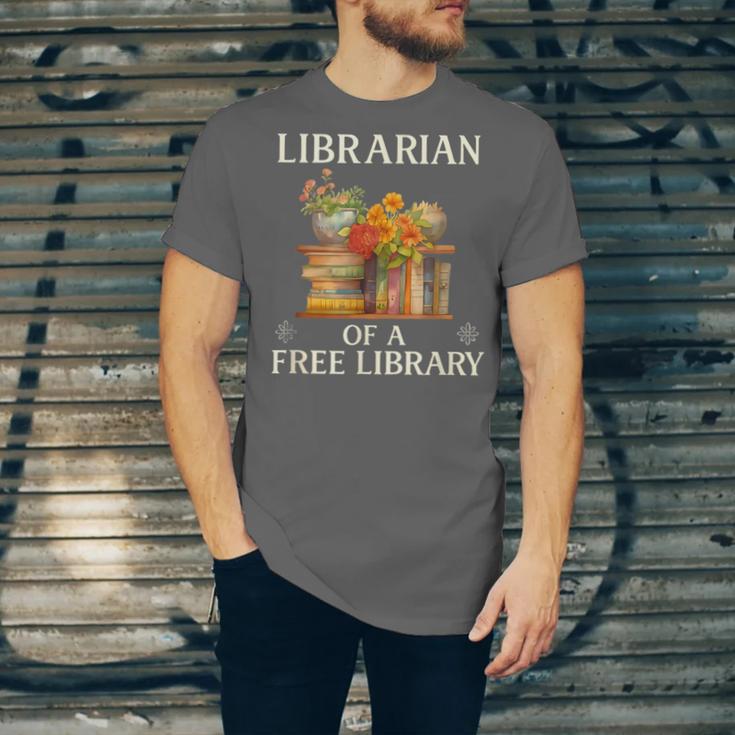 Librarian Of a Free Library Floral Book Lover Unisex Jersey T-Shirt Librarian Of a Free Library Floral Book Lover Unisex Jersey T-Shirt