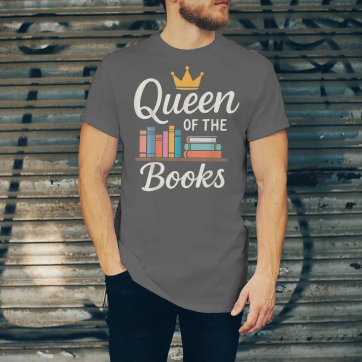 Librarian Queen Of The Books Book Reading Library Unisex Jersey T-Shirt
