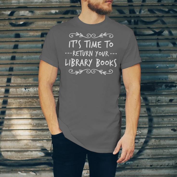 Librarian Return Your Library Books Librarian Appreciation Unisex Jersey T-Shirt