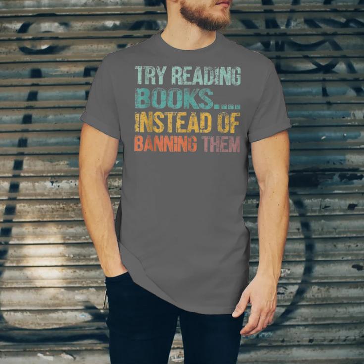 Library Advocacy Try Reading Books Instead Of Banning Them Unisex Jersey T-Shirt Library Advocacy Try Reading Books Instead Of Banning Them Unisex Jersey T-Shirt